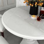 Casa si Gradina - Mobilier - Feronerie si accesorii mobila - Folie de protectie masa, transparent, Ø 100 cm, PVC, 2 mm - Infinity.ro