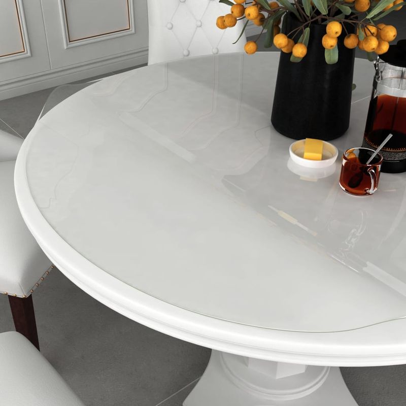 Casa si Gradina - Mobilier - Feronerie si accesorii mobila - Folie de protectie masa, transparent, Ø 100 cm, PVC, 2 mm - Infinity.ro