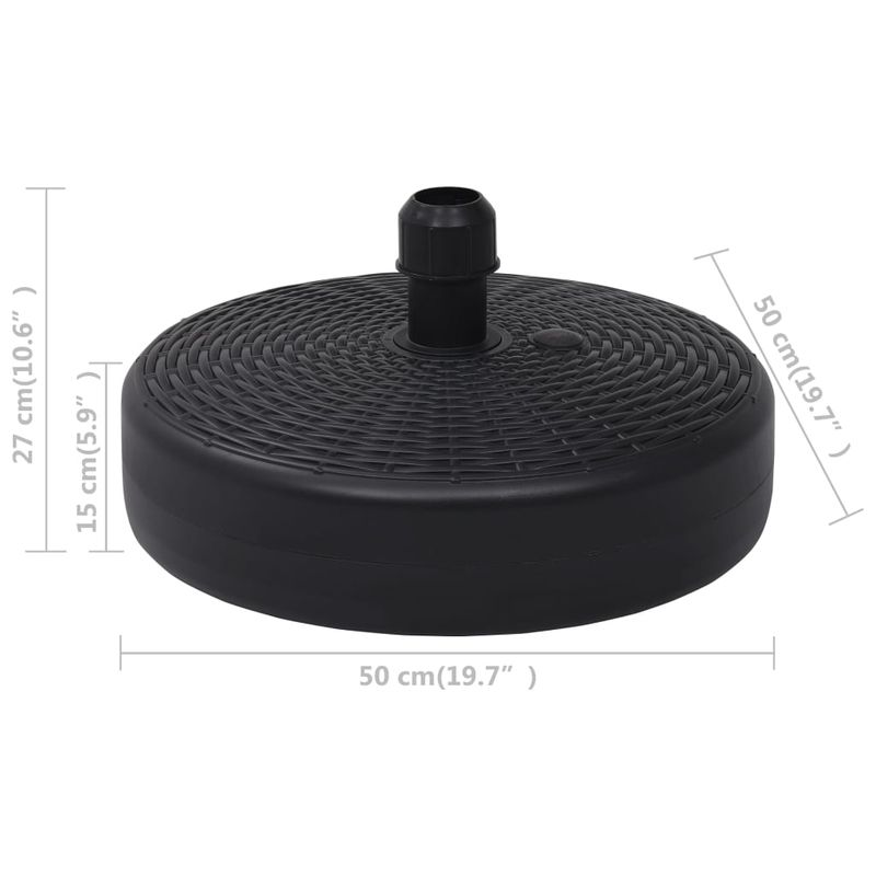 Casa si Gradina - Gradina si terasa - Umbrele si pavilioane - Umbrele - Suport de umbrela, negru, 24 L, umplere cu nisip/apa - Infinity.ro