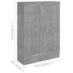 Casa si Gradina - Mobilier - Biblioteci si rafturi - Biblioteci - Biblioteca, gri beton, 82,5 x 30,5 x 115 cm, PAL - Infinity.ro