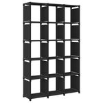 Casa si Gradina - Mobilier - Biblioteci si rafturi - Biblioteci - Raft expunere, 15 cuburi, negru, 103x30x175,5 cm, textil - Infinity.ro