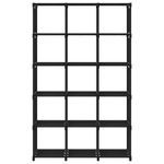 Casa si Gradina - Mobilier - Biblioteci si rafturi - Biblioteci - Raft expunere, 15 cuburi, negru, 103x30x175,5 cm, textil - Infinity.ro