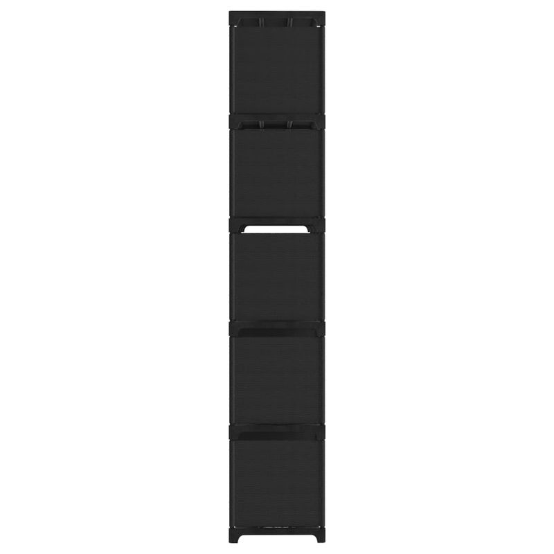 Casa si Gradina - Mobilier - Biblioteci si rafturi - Biblioteci - Raft expunere, 15 cuburi, negru, 103x30x175,5 cm, textil - Infinity.ro
