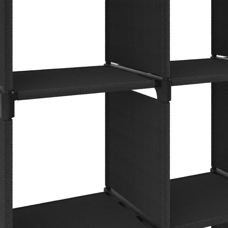 Casa si Gradina - Mobilier - Biblioteci si rafturi - Biblioteci - Raft expunere, 15 cuburi, negru, 103x30x175,5 cm, textil - Infinity.ro
