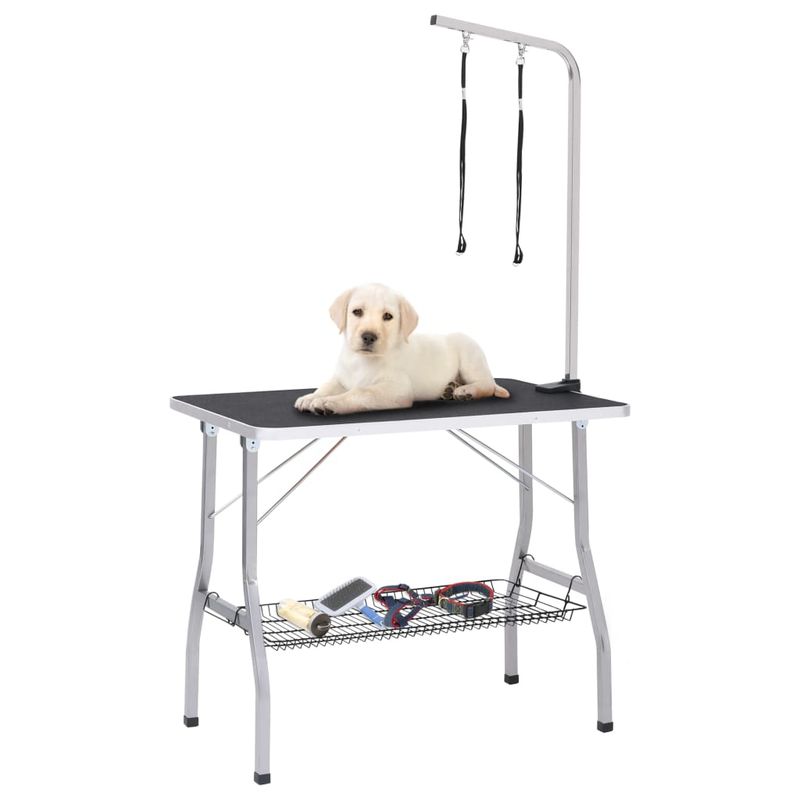 Petshop - Ingrijire si Igiena - Aparate de ingrijire - Alte aparate ingrijire animale - Masa reglabila pentru ingrijirea cainilor cu 2 lese si cos - Infinity.ro