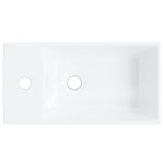 Casa si Gradina - Sanitare - Lavoar baie si accesorii - Lavoare si piedestale - Chiuveta de baie, alb, 48x25x15 cm, ceramica - Infinity.ro