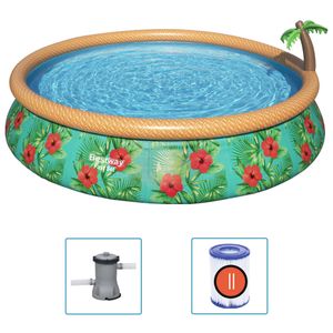 Bestway Set de piscina gonflabila Fast Set Paradise Palms, 457x84 cm