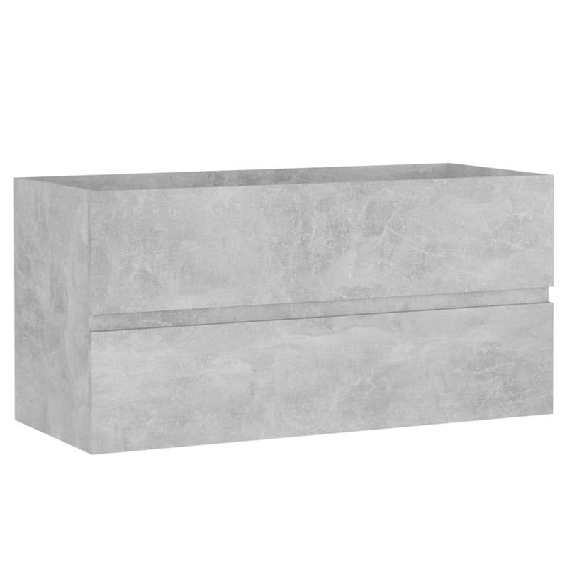 Casa si Gradina - Mobilier - Mobilier baie - Comode baie - Dulap cu chiuveta incorporata, gri beton, lemn prelucrat, model cu robinet și scurgere, mărime 90x38.5x45 cm - Infinity.ro