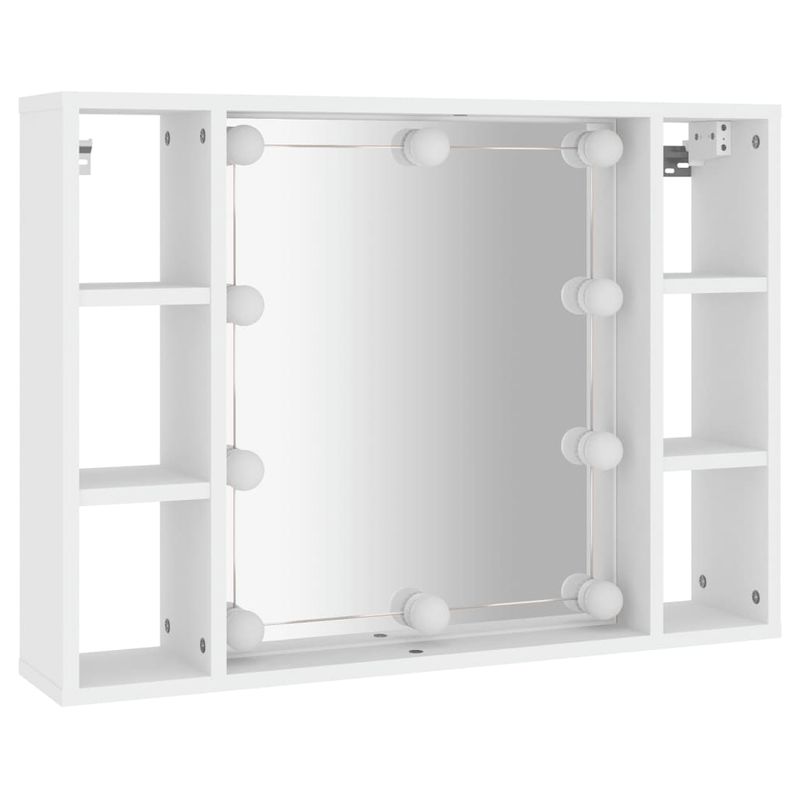Casa si Gradina - Mobilier - Mobilier baie - Comode baie - Dulap cu oglinda si LED, alb, 76x15x55 cm - Infinity.ro