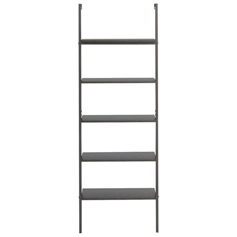 Casa si Gradina - Mobilier - Biblioteci si rafturi - Biblioteci - Raft inclinat, cu 5 niveluri, negru, 64x35x185 cm - Infinity.ro