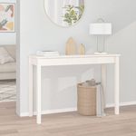 Casa si Gradina - Mobilier - Comode si corpuri - Console - Masa consola, alb, 110x40x75 cm, lemn masiv de pin - Infinity.ro