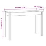 Casa si Gradina - Mobilier - Comode si corpuri - Console - Masa consola, alb, 110x40x75 cm, lemn masiv de pin - Infinity.ro