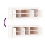 Casa si Gradina - Mobilier - Organizare si depozitare - Organizator incaltaminte - Dulap pentru pantofi, alb, 110x38x45,5 cm, lemn masiv pin - Infinity.ro