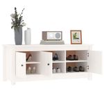 Casa si Gradina - Mobilier - Organizare si depozitare - Organizator incaltaminte - Dulap pentru pantofi, alb, 110x38x45,5 cm, lemn masiv pin - Infinity.ro
