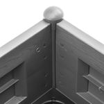 Casa si Gradina - Gradinarit si plante - Plante si ghivece - Ghivece si suporturi - Strat inaltat de gradina, gri piatra, 100x43x35 cm, PP - Infinity.ro