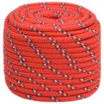 Casa si Gradina - Constructii - Feronerie si accesorii - Sfoara si lanturi - Franghie de barca, rosu, 18 mm, 25 m, polipropilena - Infinity.ro
