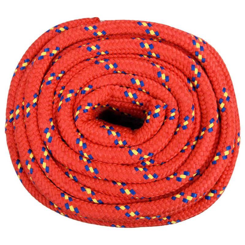 Casa si Gradina - Constructii - Feronerie si accesorii - Sfoara si lanturi - Franghie de barca, rosu, 18 mm, 25 m, polipropilena - Infinity.ro