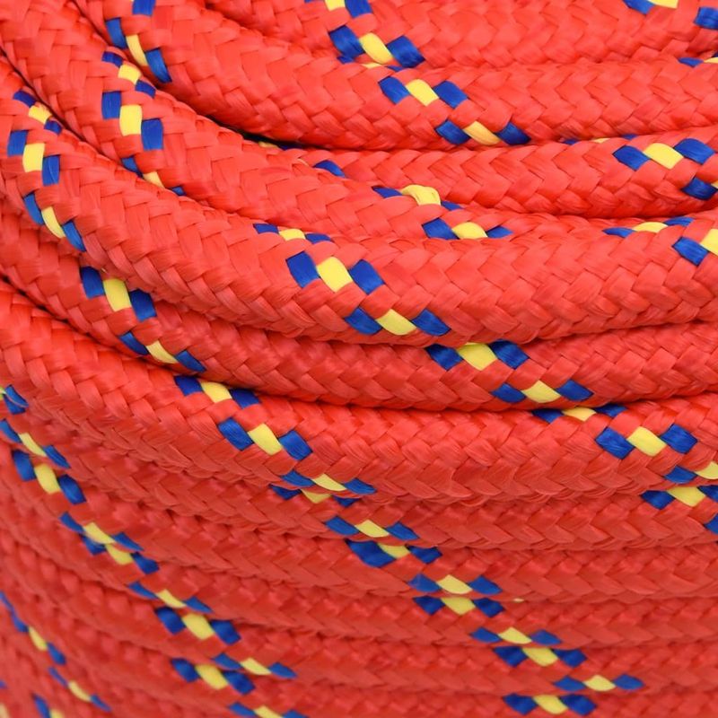 Casa si Gradina - Constructii - Feronerie si accesorii - Sfoara si lanturi - Franghie de barca, rosu, 18 mm, 25 m, polipropilena - Infinity.ro