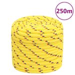 Casa si Gradina - Constructii - Feronerie si accesorii - Sfoara si lanturi - Franghie de barca, galben, 16 mm, 250 m, polipropilena - Infinity.ro
