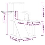 Petshop - Accesorii petshop - Jucarii animale - Ansambluri de joaca - Ansamblu pisici cu stalpi din funie sisal, gri inchis, 82 cm - Infinity.ro