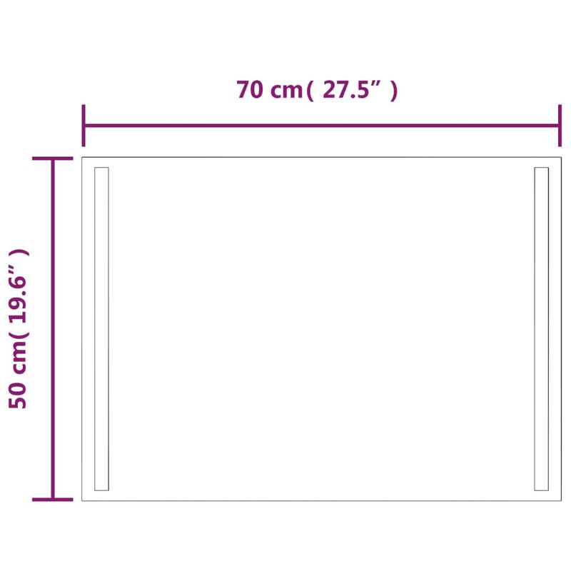 Casa si Gradina - Decoratiuni - Oglinzi - Oglinda de baie cu LED, 70x50 cm - Infinity.ro