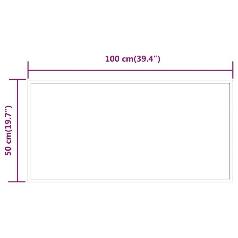 Casa si Gradina - Decoratiuni - Oglinzi - Oglinda de baie cu LED, 100x50 cm - Infinity.ro