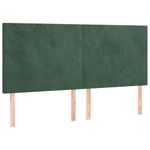 Casa si Gradina - Mobilier - Paturi si accesorii - Accesorii paturi - Tablii de pat, 4 buc, verde inchis, 80x5x78/88 cm, catifea - Infinity.ro