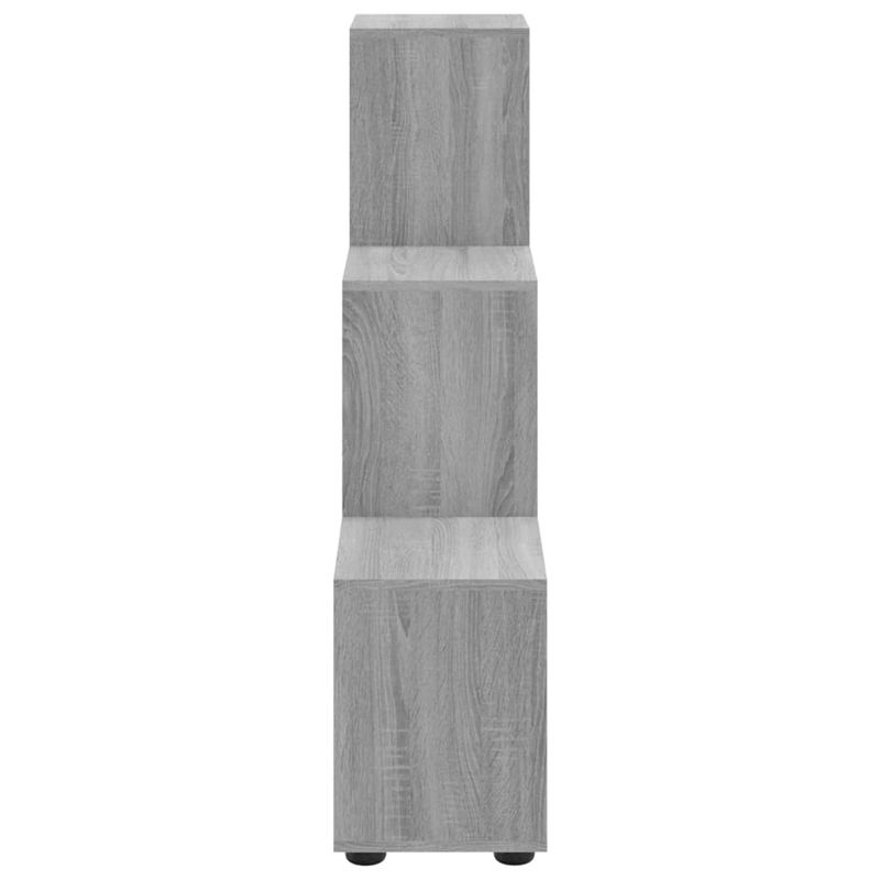 Casa si Gradina - Mobilier - Biblioteci si rafturi - Biblioteci - Biblioteca in trepte, gri sonoma, 107 cm, lemn compozit - Infinity.ro
