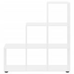 Casa si Gradina - Mobilier - Biblioteci si rafturi - Biblioteci - Biblioteca in trepte, alb extralucios, 107 cm, lemn compozit - Infinity.ro