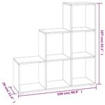 Casa si Gradina - Mobilier - Biblioteci si rafturi - Biblioteci - Biblioteca in trepte, alb extralucios, 107 cm, lemn compozit - Infinity.ro