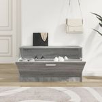 Casa si Gradina - Mobilier - Organizare si depozitare - Organizator incaltaminte - Banca pentru pantofi, gri sonoma, 80x24x45 cm, lemn prelucrat - Infinity.ro