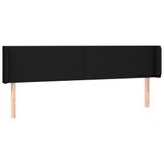 Casa si Gradina - Mobilier - Paturi si accesorii - Accesorii paturi - Tablie de pat cu LED, negru, 183x16x78/88 cm, textil - Infinity.ro