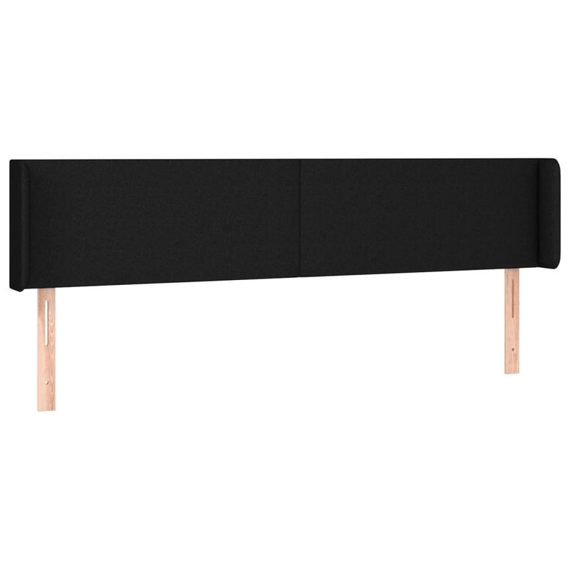 Casa si Gradina - Mobilier - Paturi si accesorii - Accesorii paturi - Tablie de pat cu LED, negru, 183x16x78/88 cm, textil - Infinity.ro