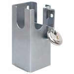 Casa si Gradina/Constructii/Usi interior, exterior si garaj/Accesorii usi - Dispozitiv blocare carlig remorca argintiu 11x11x23,5 cm otel - Infinity.ro
