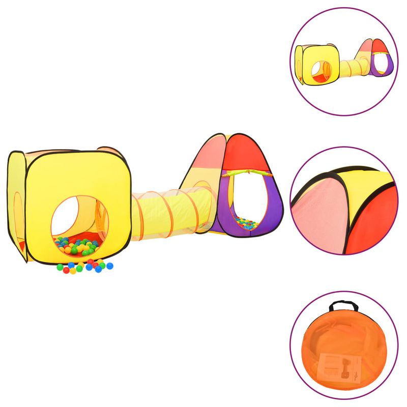 Jucarii, Copii si Bebe - Jucarii si jocuri - Jucarii de exterior - Casute si corturi copii - Cort de joaca pentru copii, multicolor, 255x80x100 cm - Infinity.ro