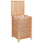 Market - Spalare si intretinere rufe - Uscatoare de rufe si accesorii - Cos de rufe, 45x45x65 cm, lemn masiv de nuc - Infinity.ro