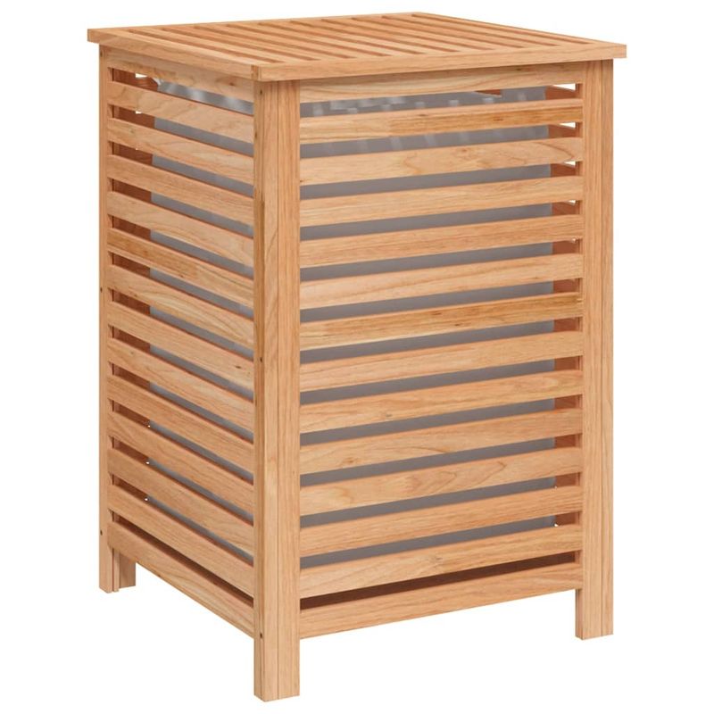 Market - Spalare si intretinere rufe - Uscatoare de rufe si accesorii - Cos de rufe, 45x45x65 cm, lemn masiv de nuc - Infinity.ro