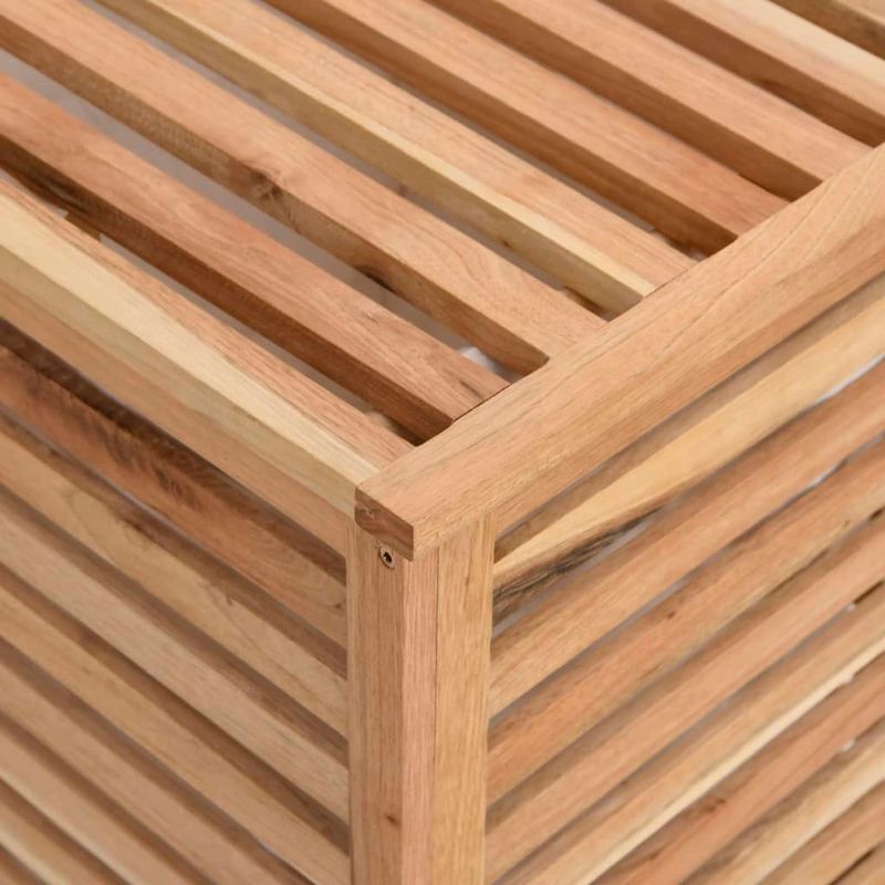 Market - Spalare si intretinere rufe - Uscatoare de rufe si accesorii - Cos de rufe, 45x45x65 cm, lemn masiv de nuc - Infinity.ro