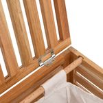 Market - Spalare si intretinere rufe - Uscatoare de rufe si accesorii - Cos de rufe, 45x45x65 cm, lemn masiv de nuc - Infinity.ro