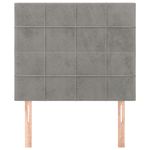 Casa si Gradina - Mobilier - Paturi si accesorii - Accesorii paturi - Tablii de pat, 2 buc, gri deschis, 80x5x78/88 cm, catifea - Infinity.ro