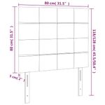 Casa si Gradina - Mobilier - Paturi si accesorii - Accesorii paturi - Tablii de pat, 2 buc, gri deschis, 80x5x78/88 cm, catifea - Infinity.ro