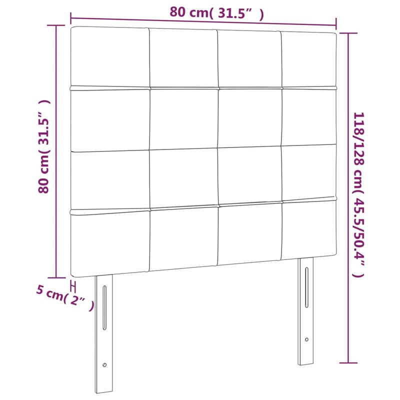 Casa si Gradina - Mobilier - Paturi si accesorii - Accesorii paturi - Tablii de pat, 2 buc, gri deschis, 80x5x78/88 cm, catifea - Infinity.ro