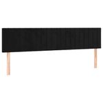 Casa si Gradina - Mobilier - Paturi si accesorii - Accesorii paturi - Tablii de pat, 2 buc, negru, 90x5x78/88 cm, catifea - Infinity.ro