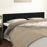 Casa si Gradina - Mobilier - Paturi si accesorii - Accesorii paturi - Tablii de pat, 2 buc, negru, 90x5x78/88 cm, catifea - Infinity.ro