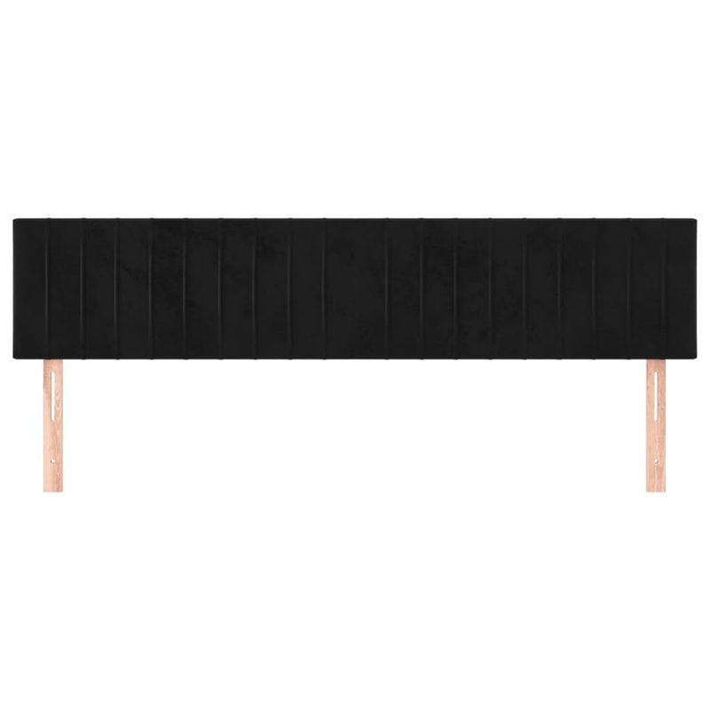 Casa si Gradina - Mobilier - Paturi si accesorii - Accesorii paturi - Tablii de pat, 2 buc, negru, 90x5x78/88 cm, catifea - Infinity.ro