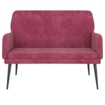 Casa si Gradina - Mobilier - Canapele si coltare - Banchete - Banca, rosu vin, 108x79x79 cm, catifea - Infinity.ro