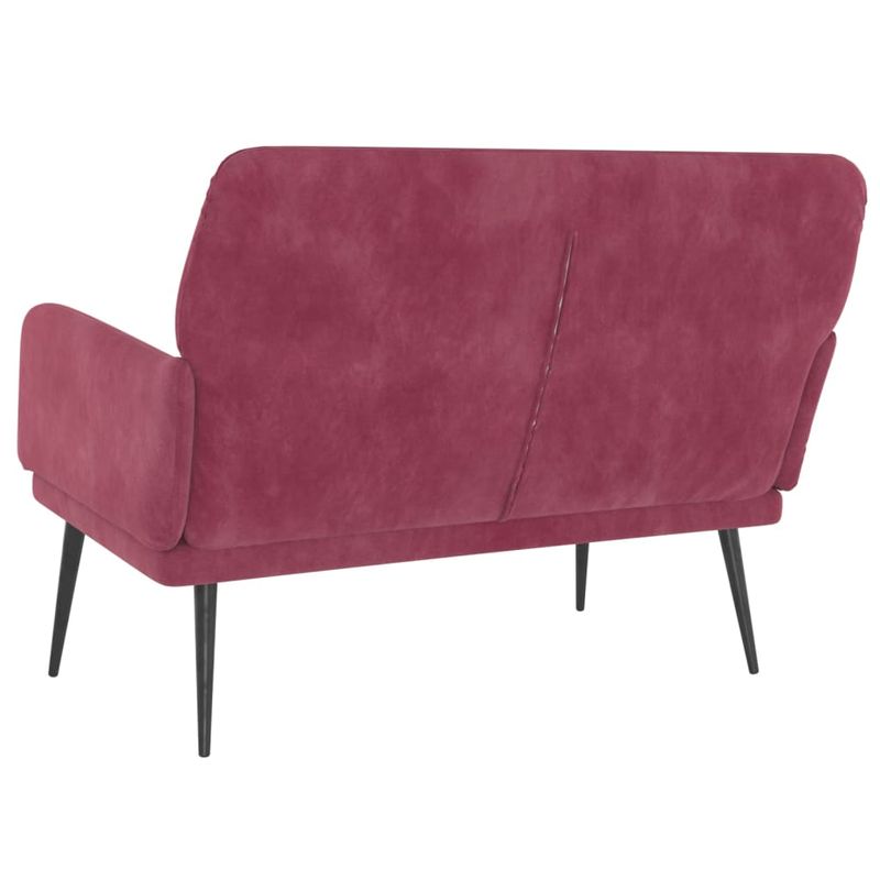 Casa si Gradina - Mobilier - Canapele si coltare - Banchete - Banca, rosu vin, 108x79x79 cm, catifea - Infinity.ro