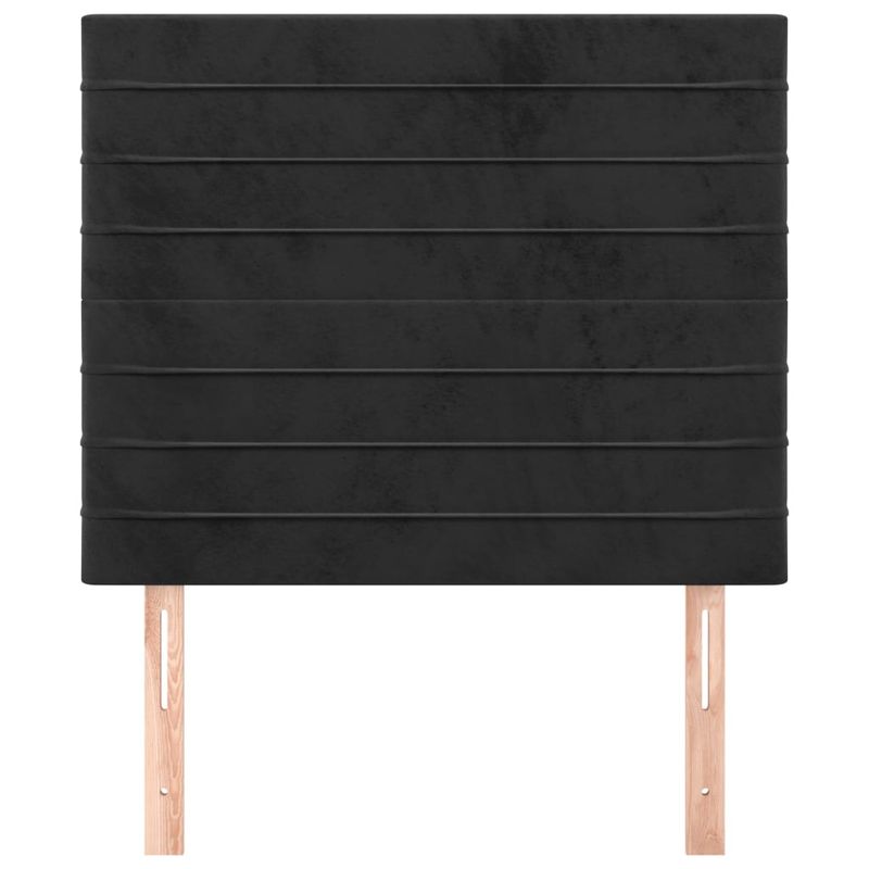 Casa si Gradina - Mobilier - Paturi si accesorii - Accesorii paturi - Tablii de pat, 2 buc, negru, 100x5x78/88 cm, catifea - Infinity.ro