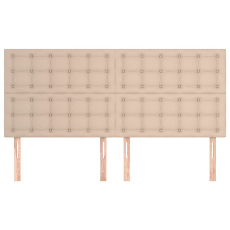Casa si Gradina - Mobilier - Paturi si accesorii - Accesorii paturi - Tablii de pat 4 buc, cappuccino 100x5x78/88 cm piele ecologica - Infinity.ro