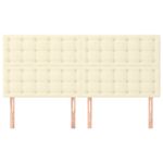 Casa si Gradina - Mobilier - Paturi si accesorii - Accesorii paturi - Tablii de pat, 4 buc, crem, 80x5x78/88 cm, piele ecologica - Infinity.ro